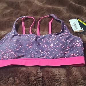 TYR Pink and Gray Sports Bra